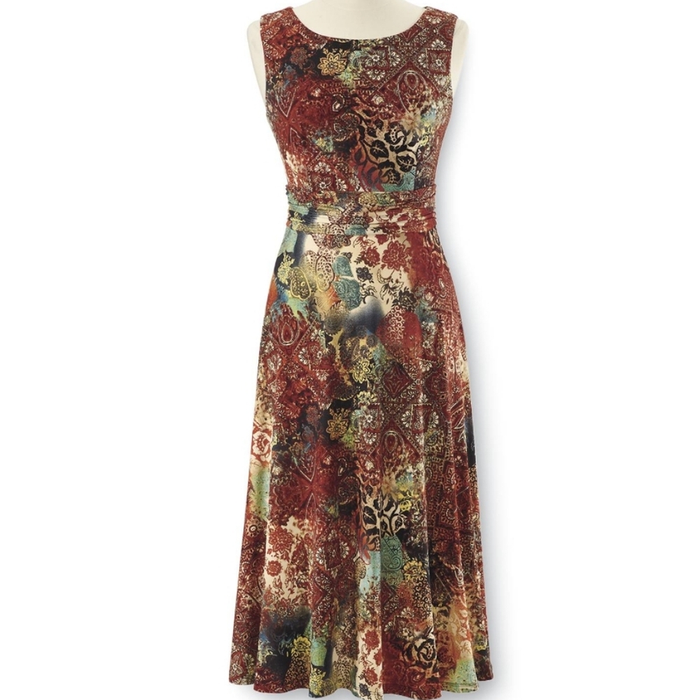 NorthStyle Earthtone Print Dress Maxi Dress